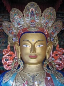 Maitreya Buddha (Future Buddha) statue at Thiksey Monastery