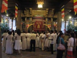 Temple of the Tooth in Kandy, Sri Lanka
