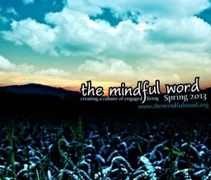 Digital magazine cover - The Mindful Word Spring 2013