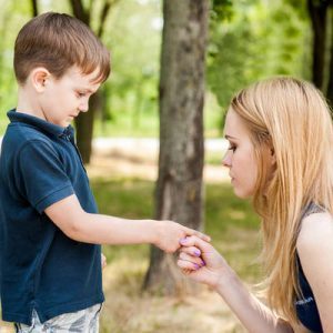 Woman holding little boy's hand - A dream to get through the nightmare