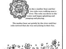 Free coloring book page from The Way of the Bear