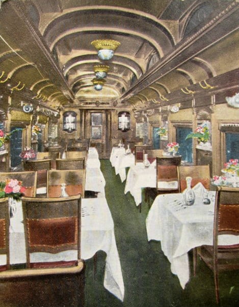 Overland Limited dining car