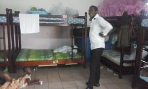 caregiver in children's bedroom