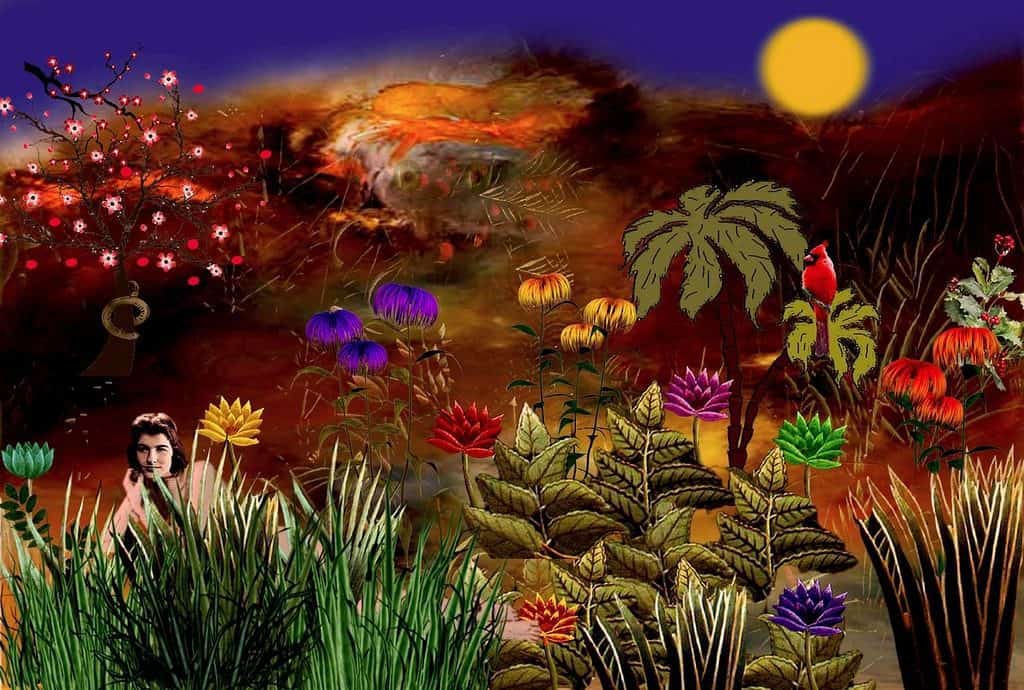 garden of eden drawing