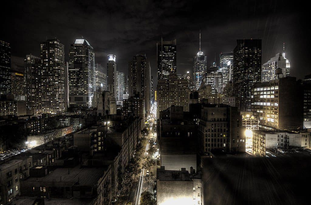 New York city at night
