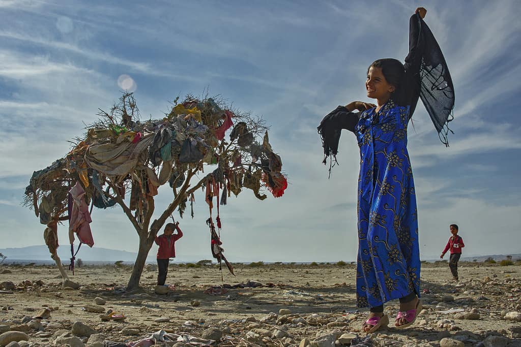 Young indian girl dancing