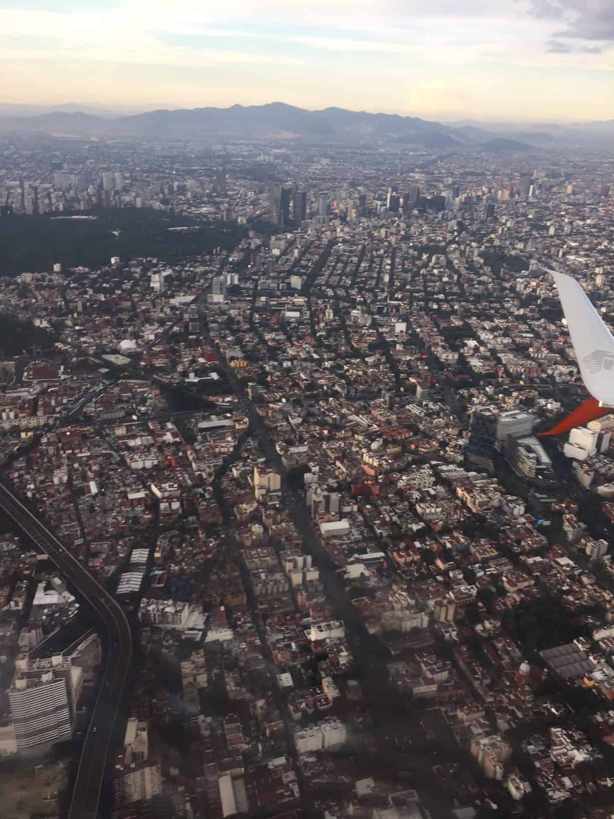 Seeing Mexico City from plane - Wonders of Oaxaca