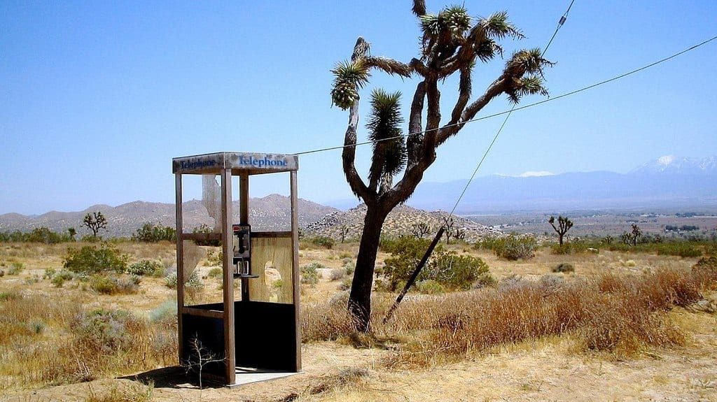 oLD PHONE BOOTH in Mojave