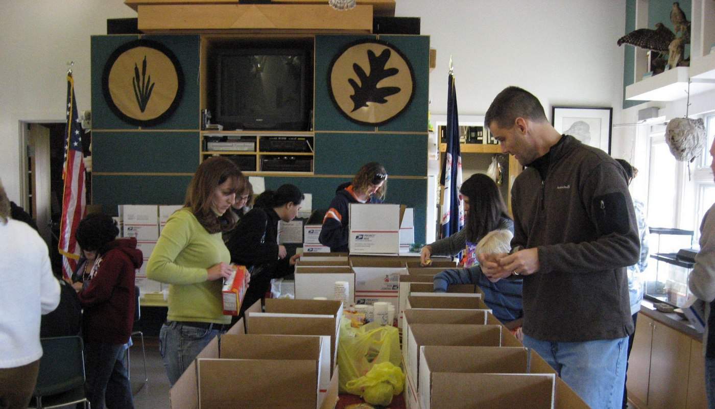 Care packages being made