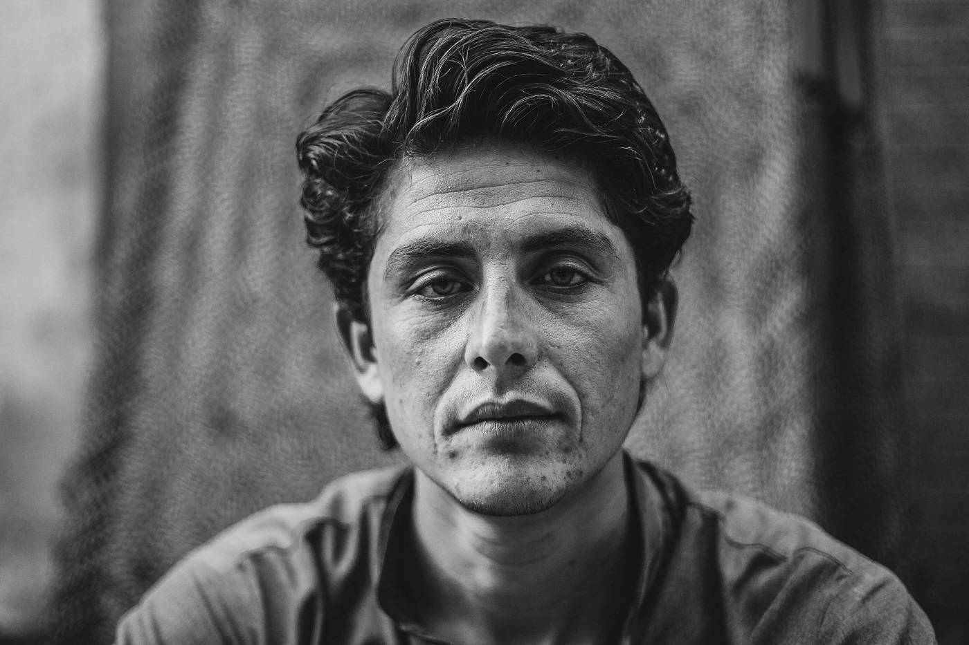 Man with serious face