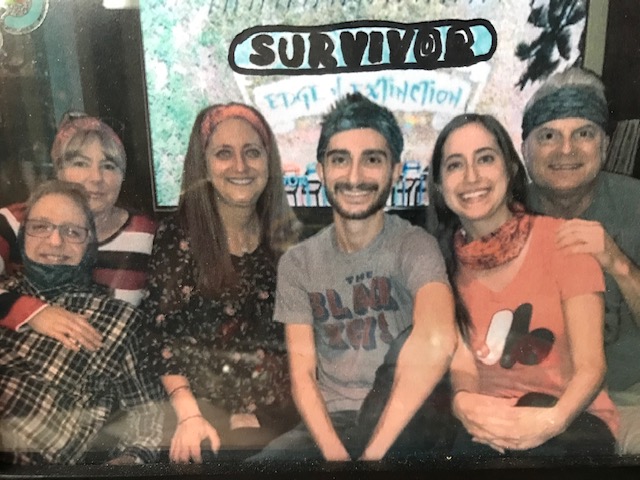Wendy and family in a pub